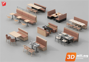 Cafe Furniture Skp Files 